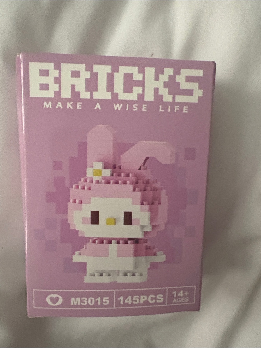 Pink Bricks Make a Wise Life Mini Building Set - 145PCS